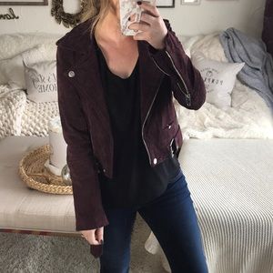 morning suede moto jacket